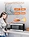 Commercial CHEF Countertop Microwave, 1.1 Cubic Feet, Black With Stainless Steel Trim