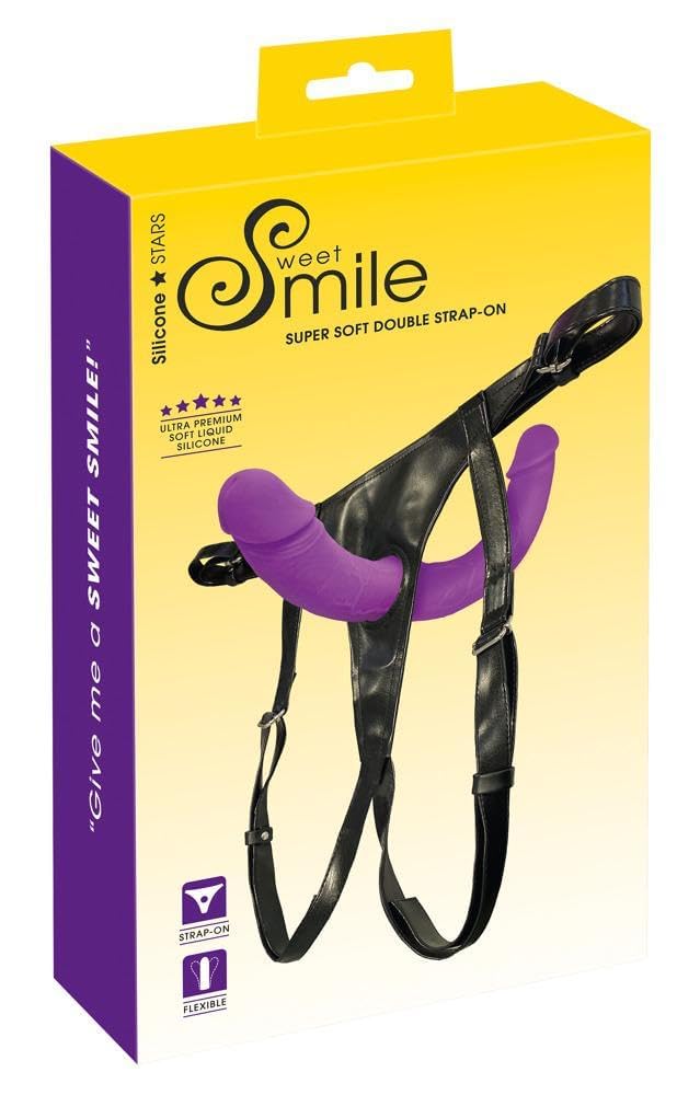 Godemichet classique double violet et noir 32 cm Sweet Smile