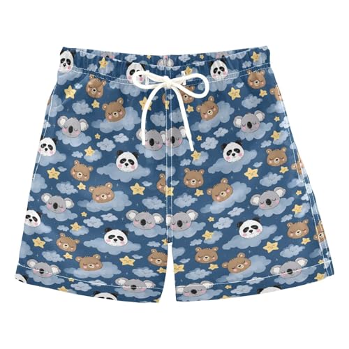 Boys Swim Trunks Quick Dry UPF 50+ Beach Board Shorts Kids Bathing Suits Swimsuit 2T Sloth Panda
