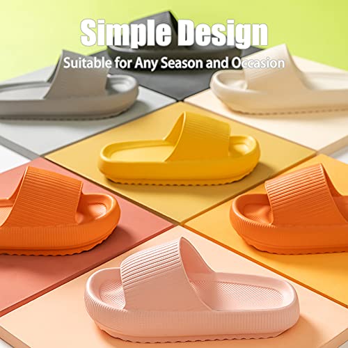 Image of rosyclo Cloud Slippers for Women and Men, Pillow House Slippers Shower Shoes Indoor Slides Bathroom Sandals, Ultimate Comfort, Lightweight, Thick Sole, Non-Slip, Easy to Clean
