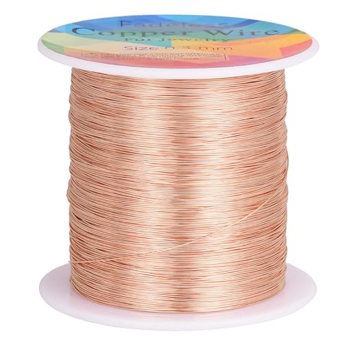 Tarnish Resistant Copper Wires 28 Gauge/0.3mm, 328 Feet, Champagne Gold
