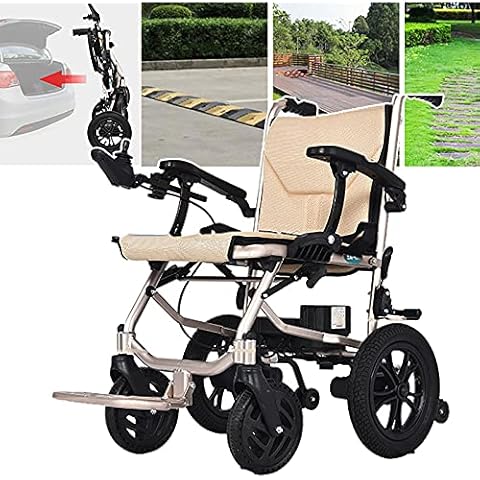 HEWXWX Elektrischer Rollstuhl Leichter Rollstuhl - Faltbar (14kg), Dual Control System/Batterielebensdauer 12 Meilen, Geeignet FüR äLtere Menschen Und Behinderte Cover