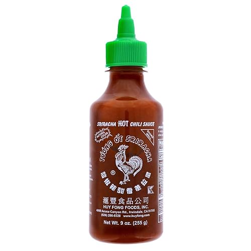 OCD Bargain Sriracha Salsa de chile picante, Huy Fong botella de 9 onzas (1 botella)
