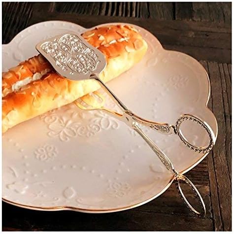 CellCase 8 1/2-Inch High-grade European-style Stainless Steel Food/Ice/Biscuit /Bread/Salad/Barbecue Tongs (Silver)