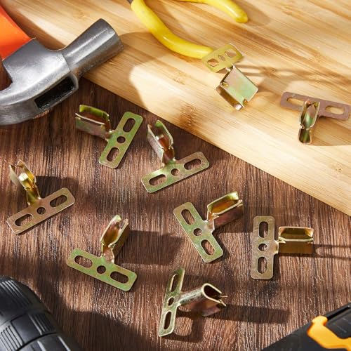 Image of Hicarer 48 Pcs Steel Shutter Clips for Vinyl Shutters, Hidden Installation Window Fasteners, Exterior Shutter Hardware Accessories