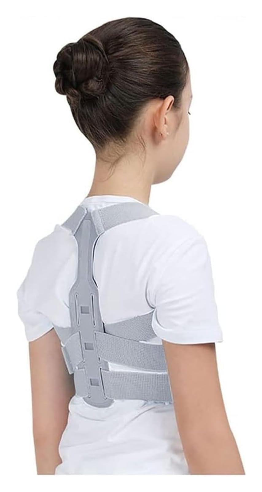 Correcteur de posture ergonomique gris taille L pour maintien lombaire