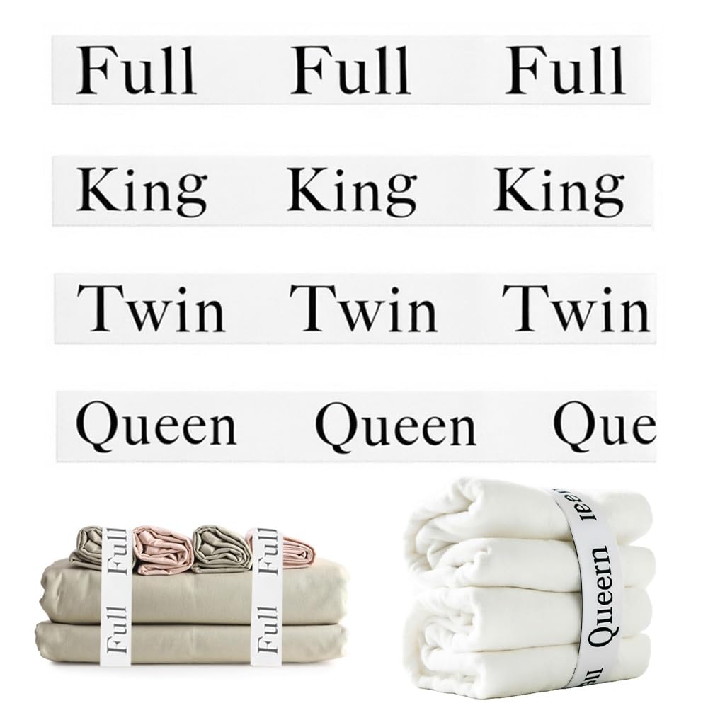 4 Packs Linen Organiser Bedding Bands, Closet Organization Sheet Straps