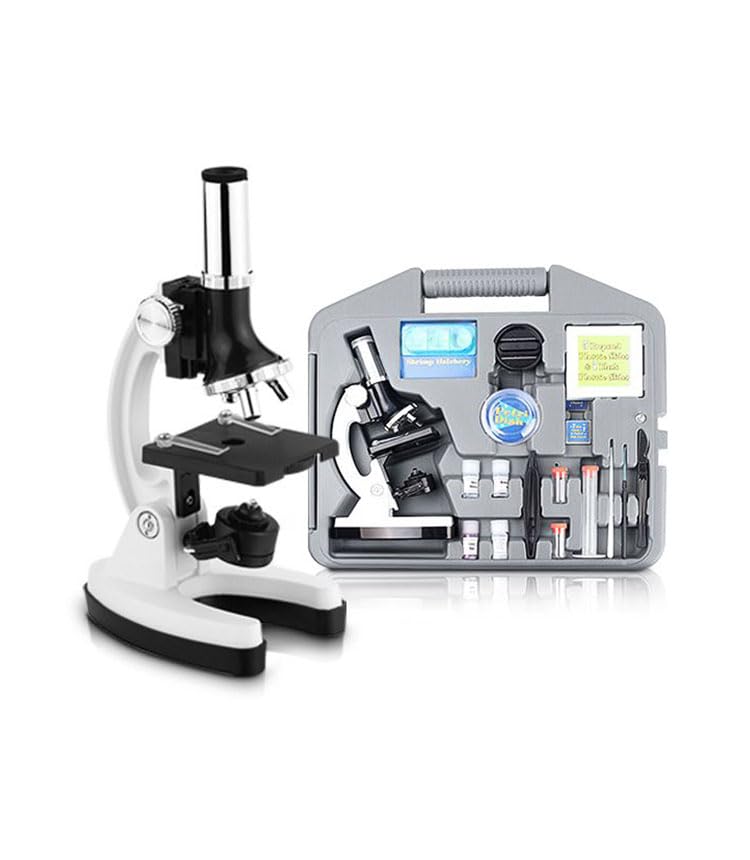 Little Nation Beginner Kids Microscope Kit – STEM Educational Science Experiment Kit with LED Light, Slides & Accessories, Perfect Learning Toy for Ages 6+