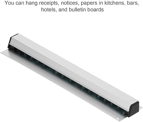 Miniatura 5 de 2 soportes para boletos de restaurante, soporte para recibos, 11.8 pulgadas, color plateado, para cocina, cheques, pedidos, boletos, soporte para