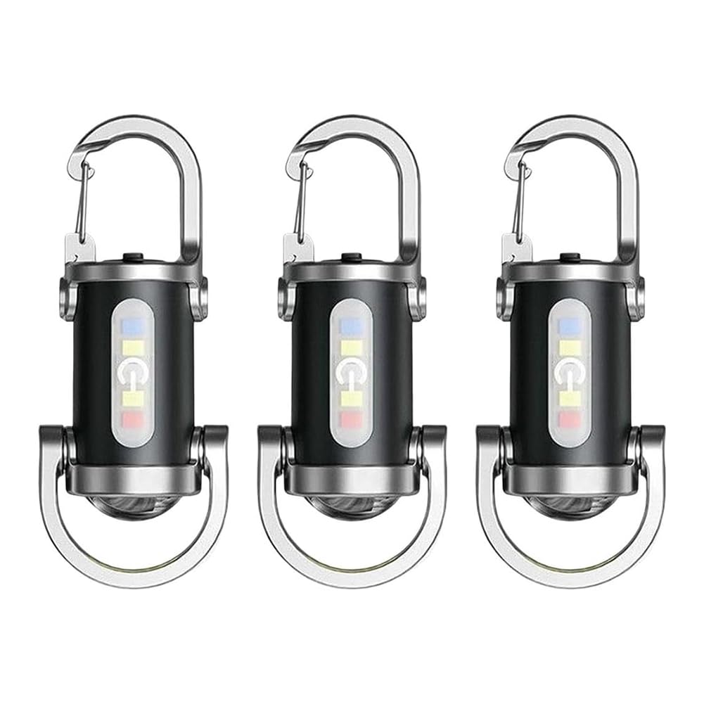 UDSKNV[KSL Multifunctional 2 in 1 Flashlight and Power Bank Mini Keychain Light for Outdoor Camping Mountain