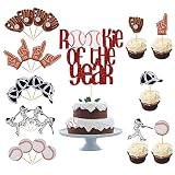 Baseball Happy Birthday Cake Topper, Baseball Cupcake Topper,Rookie Of The Year Sports Theme Party D