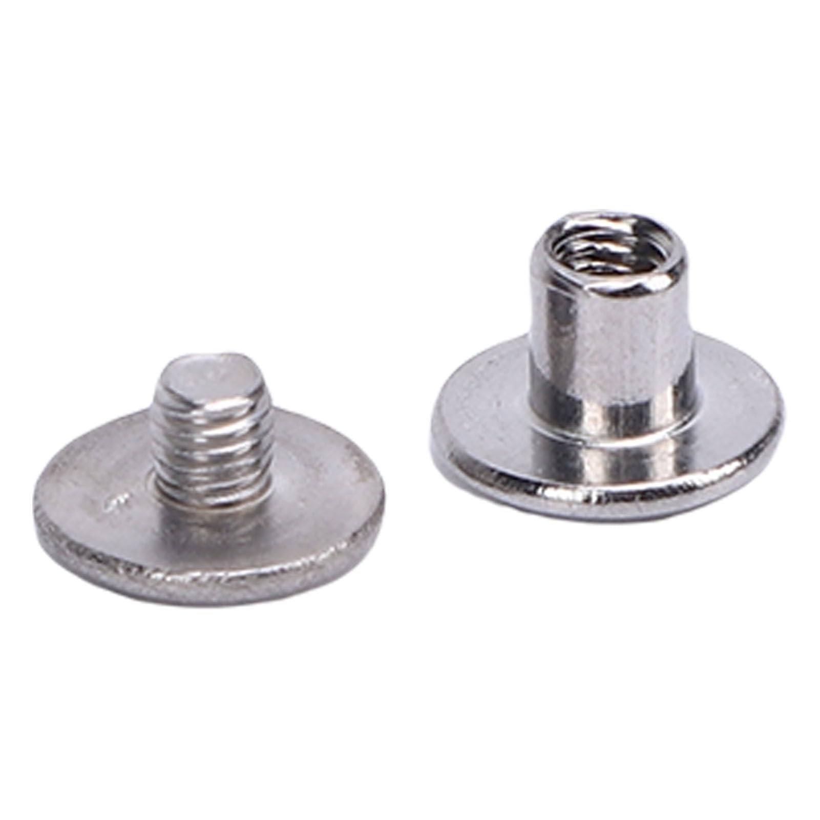 100 Sets Stainless Steel Round Head Rivet and Screw Fastener Set 4 X 4 X 8.5mm for Leather Crafts Clothing