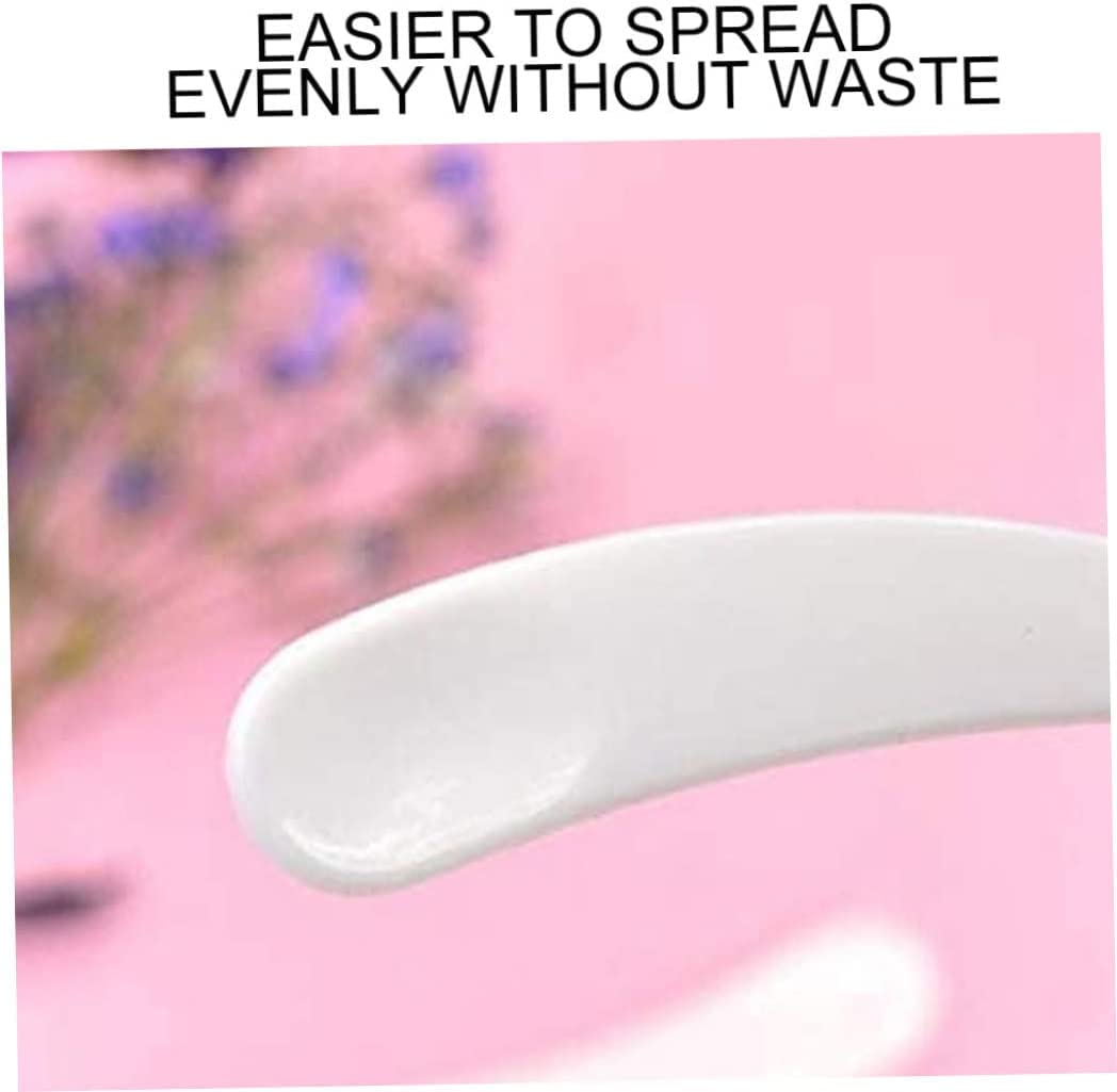 100 spatole cosmetiche in plastica, usa e getta, mini spatole cosmetiche (bianco)