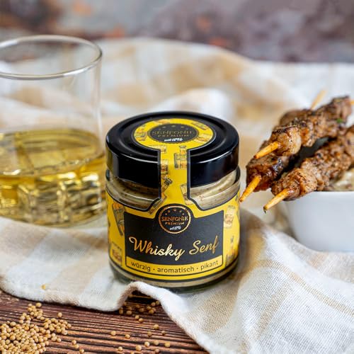 Altenburger Original Senfonie Premium Whisky Senf 180 ml, leicht körniger Senf mit Whisky verfeinert