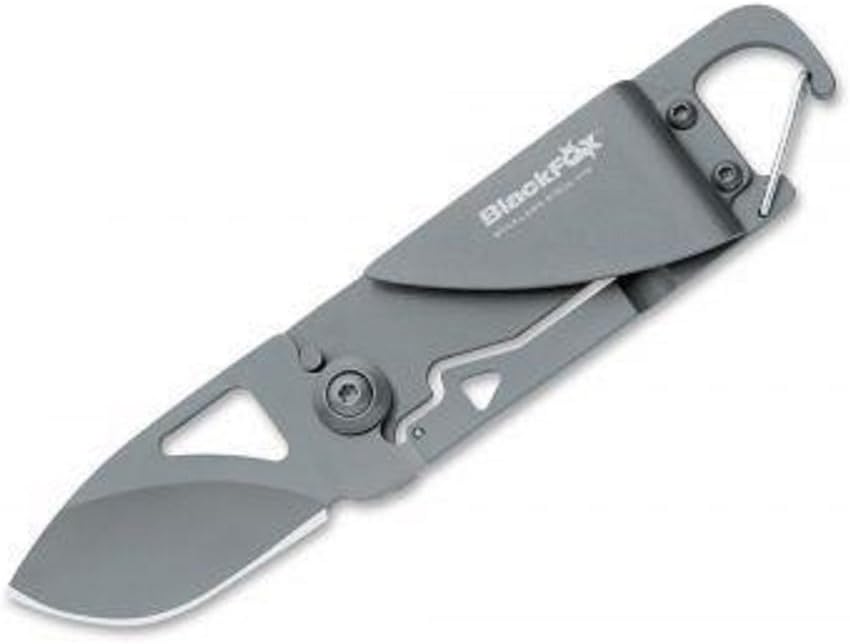 Fox Knives Bulldog Plain Edge Folder 4.9" Flooding Knife, Silver