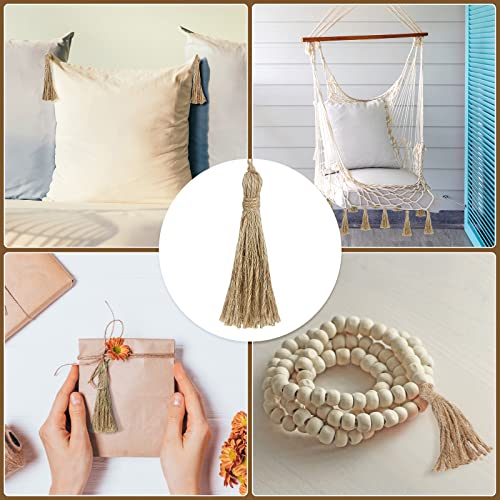 40 Pieces Mini Fiber Tassel Burlap Rope Tassels For Crafts Jute Tassels Decorative Tassels For Wood Beads Christmas Wedding Decorations And Party #TOP4