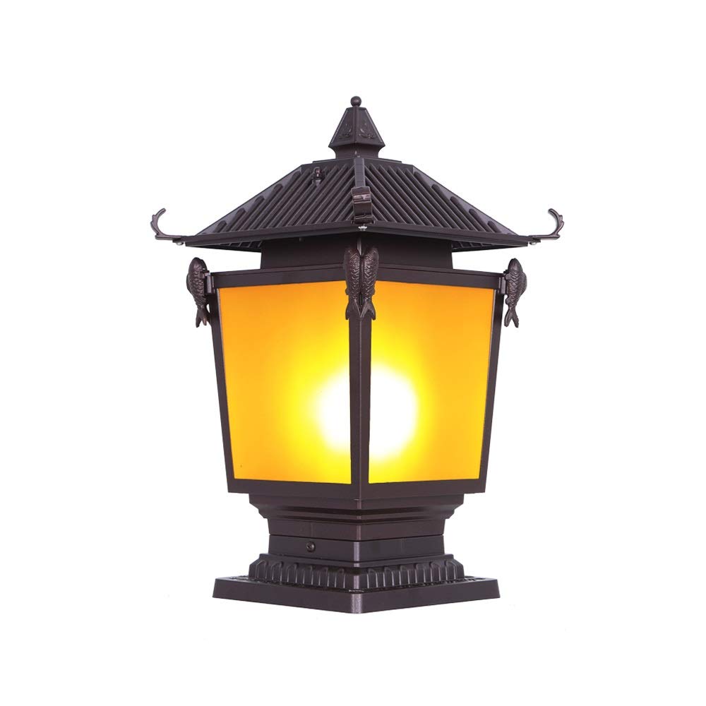 Tradycyjne latarnie zewnętrzne w stylu chińskim Kreatywne wodoodporne latarnie zewnętrzne Aluminiowa willa mieszkalna Countyard Ogrodowe lampy filarowe na podwórku Patio Deck Street Top Ciekawe