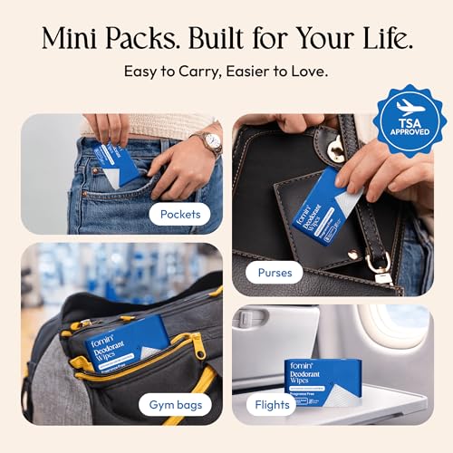 Image of FOMIN Acidified Mini Deodorant Travel Wipes - 288 Count Fragrance Free