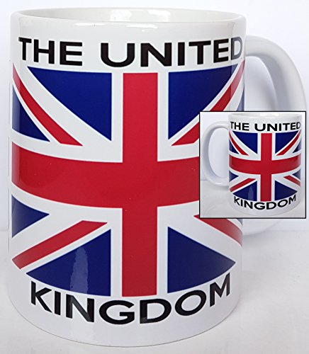 Mug en céramique avec drapeau du Royaume-Uni - Passe au micro-ondes et au lave-vaisselle - Personnalisable Cover