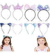 Ooosonlu Toddler Headband with bow little girl headbands glitter headband for girls headband for ...
