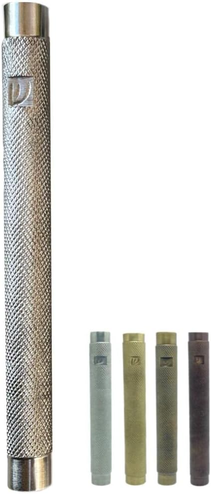 A&S Brass Mezuzah Case With Scroll For Door Weatherproof Metal Mezuza Cover Home Blessing and Protection Housewarming Gift (Nickel/Knurling, 6 Inches)