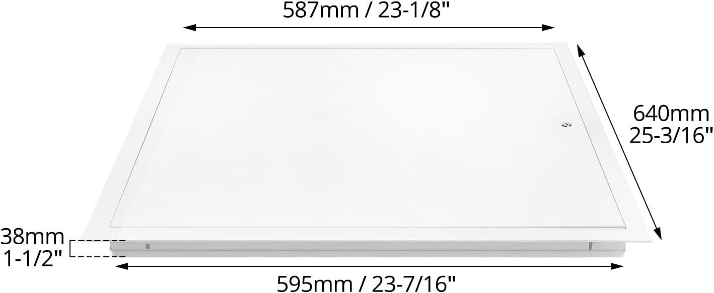 QWORK Aluminum Access Panel 24x24 Nominal Size – Fits 23½"x23½ Openings for Wall, Ceiling & Service Shaft