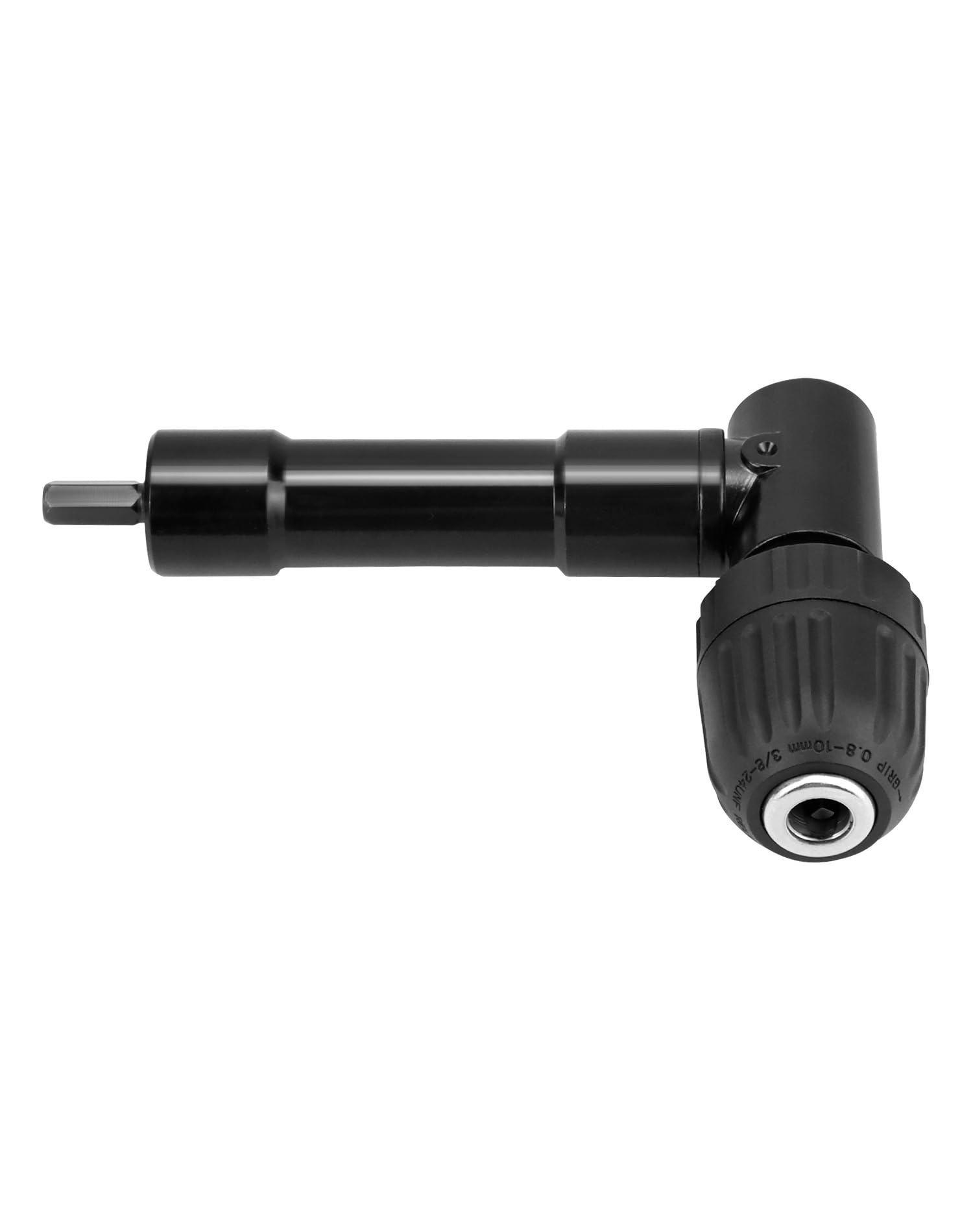 QWORK® Accessoire de perceuse d'angle, plage de serrage 0,8-10 mm, mandrin de perçage à 90 degrés, adaptateur de perçage d'angle