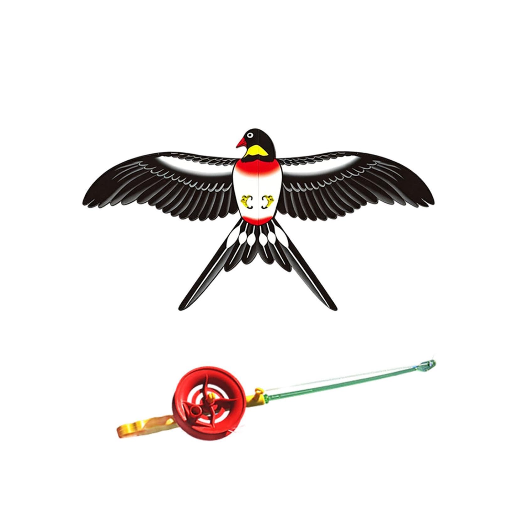 Fishing Poles Kite, Beach Toys, Angling Themed Flying Toy, Dynamic Wing Kites with Fishing Rod Line, Dynamic Winds Flying Toys for Outdoor, Beach Kite for Family Outdoor Activities