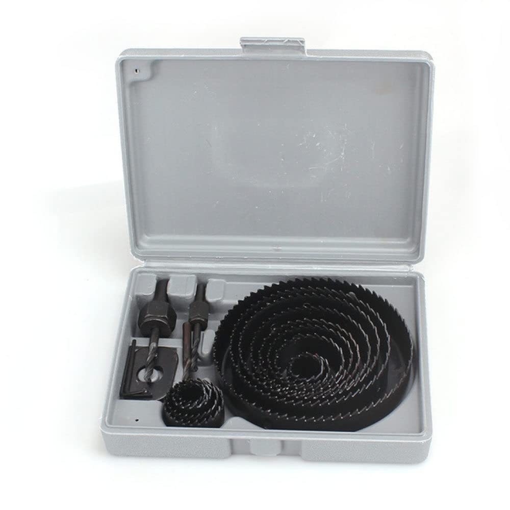 11/16pcs set di seghe a tazza per la lavorazione del legno punte da trapano in acciaio al carbonio 19-127mm set di frese a tazza per kit di seghe a tazza per soffitti in cartongesso, 16 pezzi