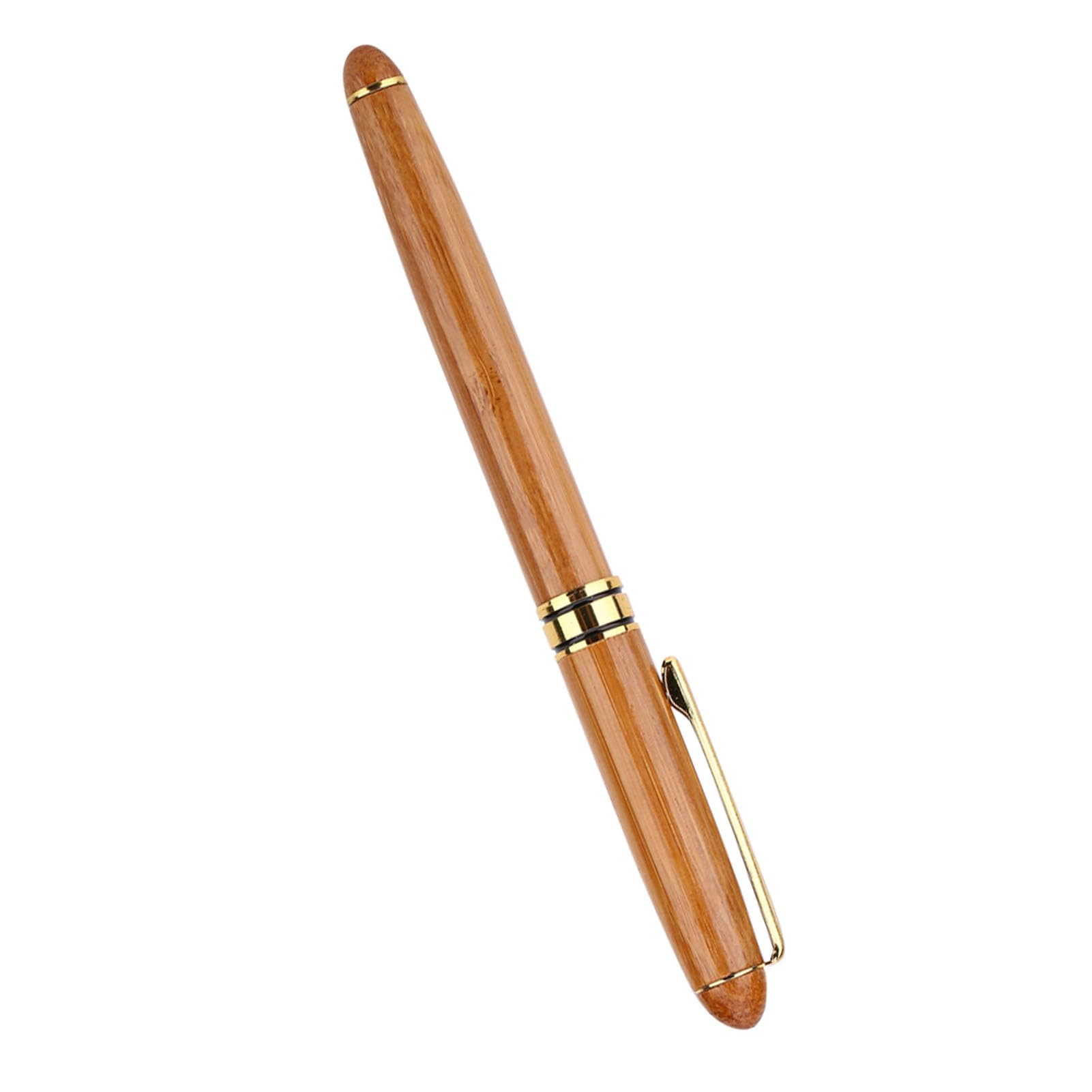 Aramox Calligraphy Italic Nib Fountain Pen, Broad Stub Chisel-pointed Nib Writing Arabic Gothic Italic with Bamboo Plywood Handle for Artists, Students and Calligraphy Lovers (Pen tip 1.9mm)