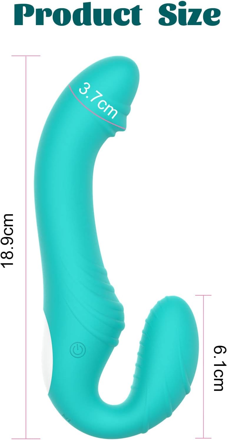 Strapless Strap-on Dildo Vibrators, Adult Sex Toys for Women,Lesbian with 9 Vibrating Modes, App Control Double Ended Vibrator, Rechargeable Clitoral Stimulator Toys for Men Couples