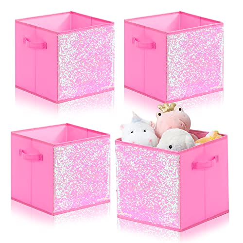 Clastyle Aufbewahrungskorb Rosa Mit Blumen - 40x30x30cm Faltbar Wasserdicht