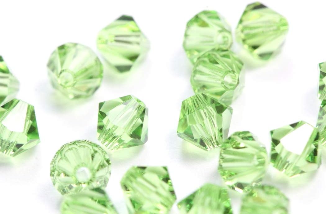 50pcs Authentic Preciosa 6mm Faceted Bicone Crystal Loose Beads Peridot Green Compatible with Swarovski 5301/5328 for DIY Jewelry Making Pre-B616 - Image 3