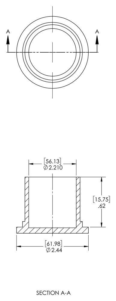 Caplugs QC201AK1 Plastic Straight Sided Utility Cap To Cap Thread