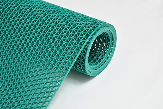 Waterproof Jali Rubber Mat for Bathroom Swimming Pool Anti Skid Bath Mats (Green, 1.5x2 Feet)-image-34