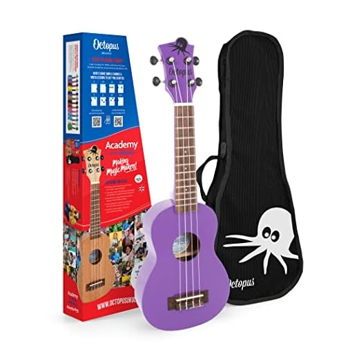Octopus UK205 - Ukelele soprano en color morado completo