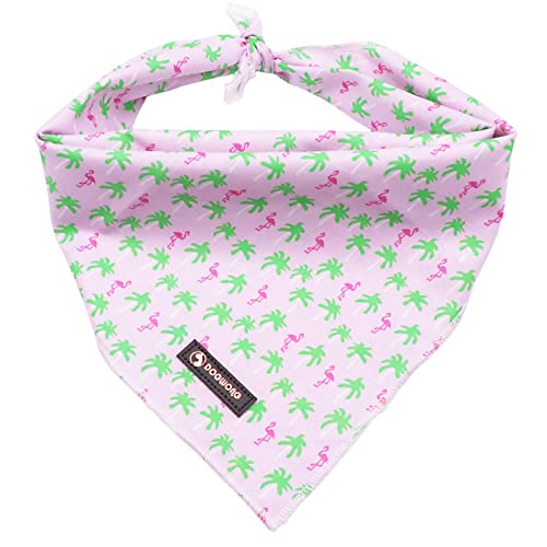 Dogwong Summer Dog Bandana, Cotton Triangle Dog Scarf Pink Flamingo Dog Kerchief Washable Bibs Dog Neckerchief For Small Medium Large Dog #TOP6