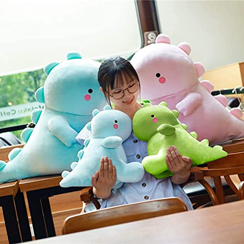 Image of KIZDY Cute Dinosaur Plush Toys, Fat Dinosaur Stuffed Animals Toys Dolls, Soft Plush Stuffed Dino Plushie, Birthday Gifts for Kids Girl Boys (Green 20 CM)