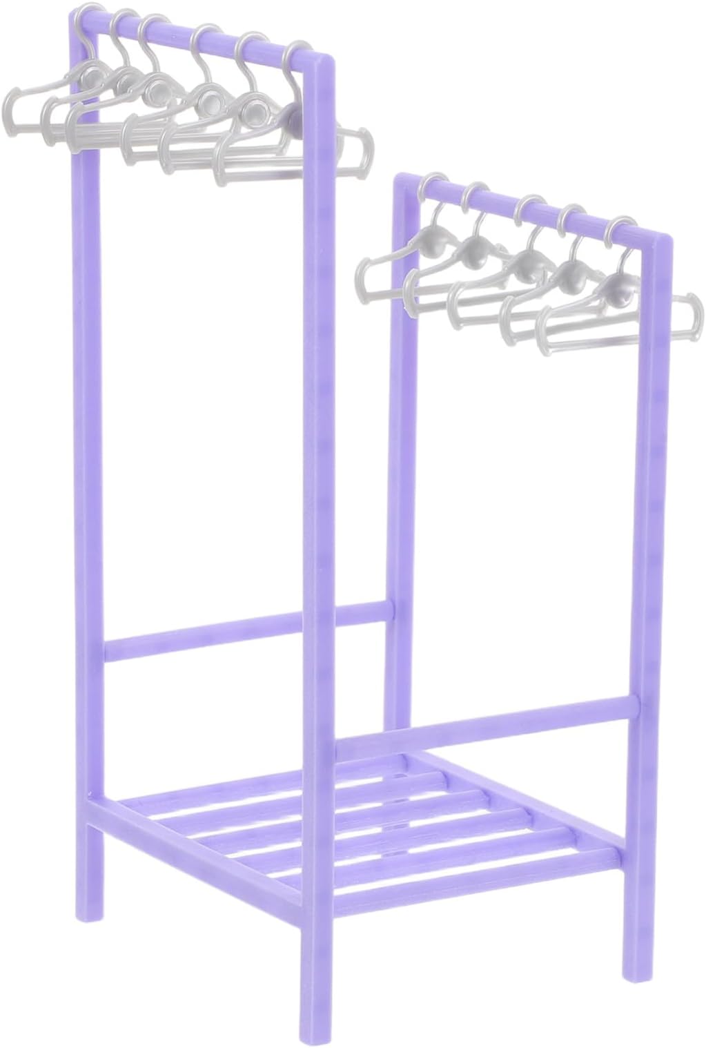 BESPORTBLE Simulation Clothes Drying Rack Dollhouse Furniture Accessories Miniature Clothes Stand Doll Wardrobe Mini Coat Dress Rack Storage Shelf