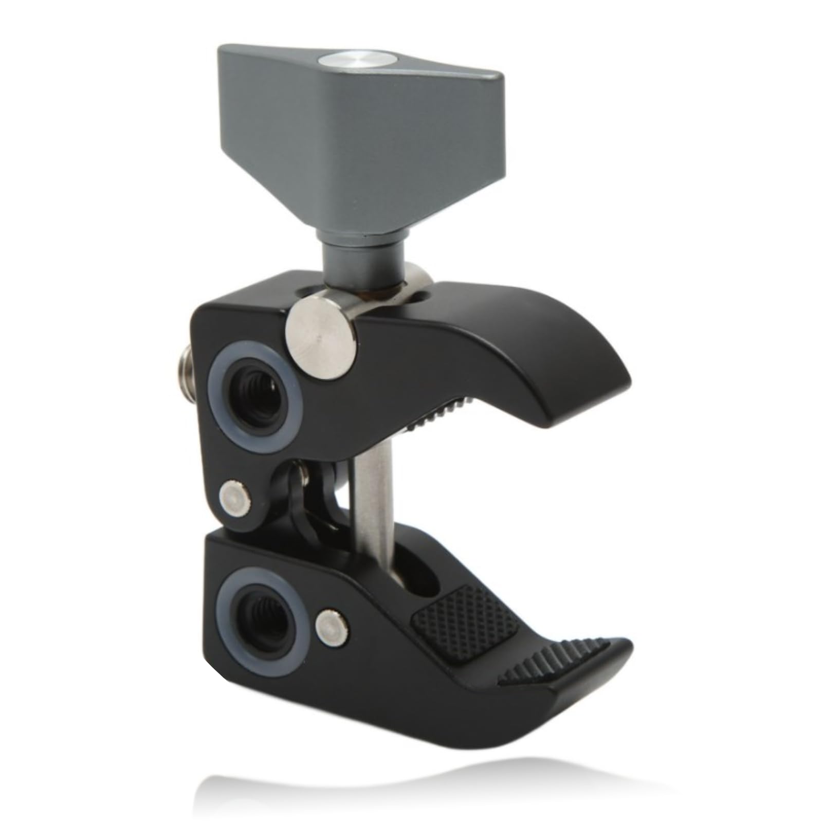 Beufee Camera Clamp Mount Monitor, Multi Function Clamp with 1/4in and 3/8in Adapter Screw Hole for Photography Studio Video Camera Lighting