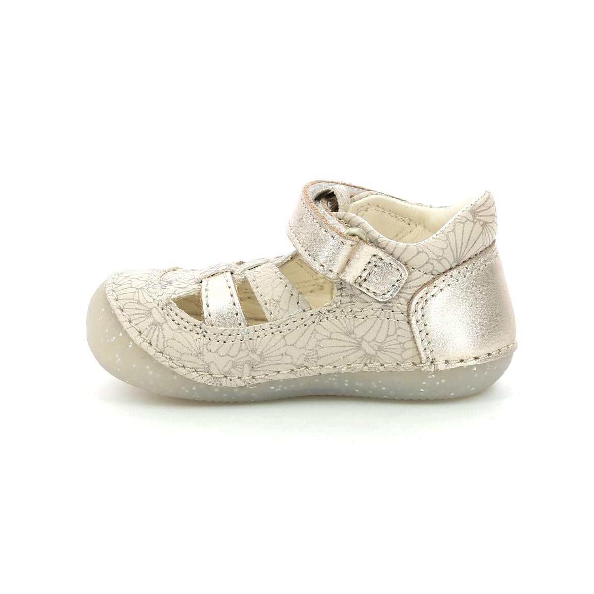 Kickers Chłopięce buty Sushy Oxford, Biało-srebrna muszla - 27 EU