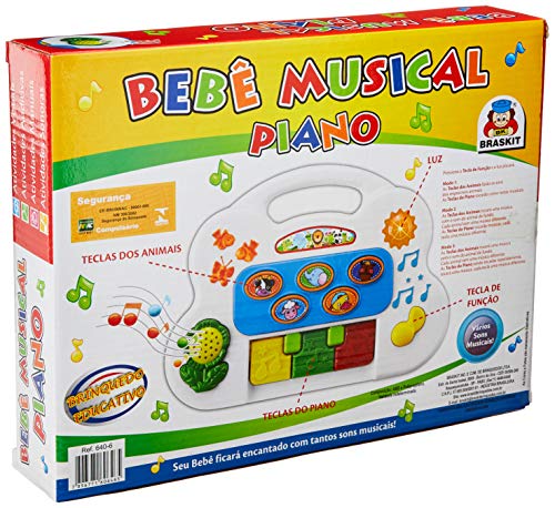 Bebê Musical Piano, Braskit, Branco