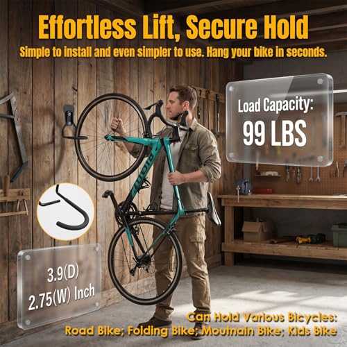 Support mural pour vélo vertical Sutekus : finissez-en avec le manque de place