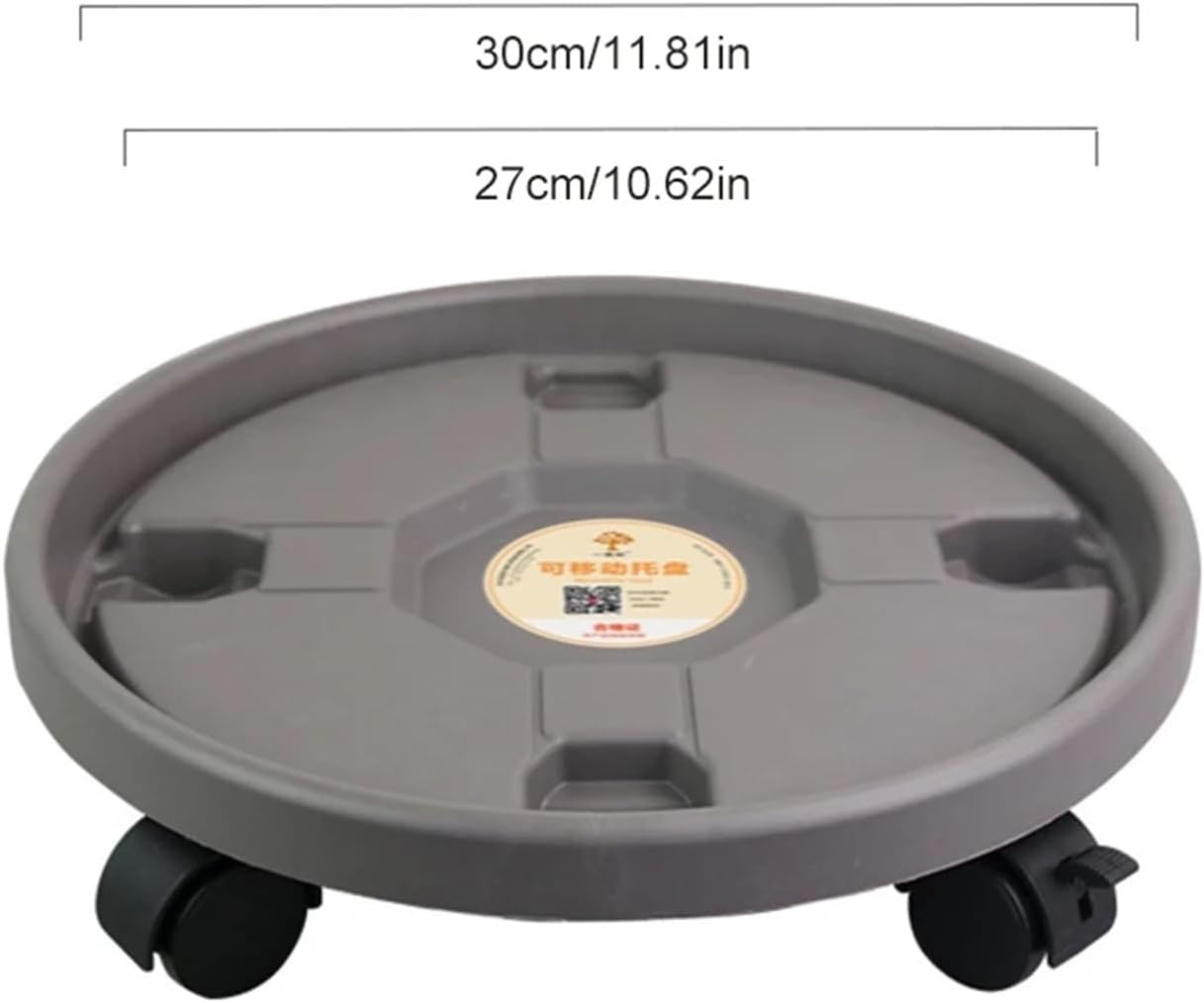 Universal Flower Pot Wheels Round Plastic Tray Heavy Duty Rack Plant Movable Rolling Potted Stand with Rollers(2C)
