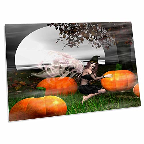 Tapete para escritorio 3dRose Happy Halloween hada bruja