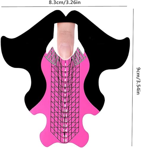 Miniatura 2 de 100 piezas de papel de extensión de uñas extralargas para arte de uñas, calcomanías de guía de arte francés, herramienta de bricolaje de gel UV,