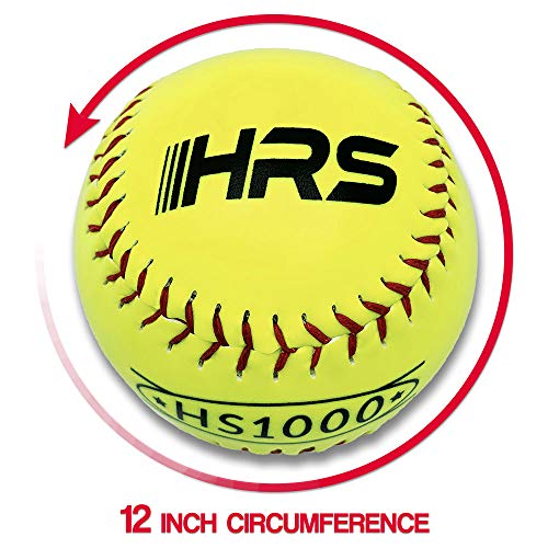 Practice Fast Pitch/Slow Pitch Official Size 12 Inch Softballs. Perfect Softball for Batting or Fielding Practice. 6 Balls Per Pack.