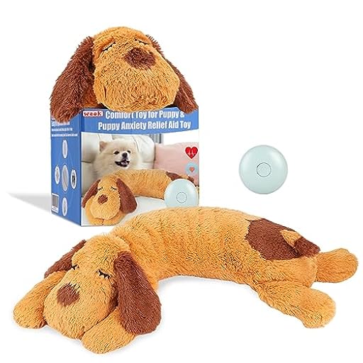 WEOK Heartbeat Puppy Toy - Almohada cómoda para abrazar, Ayuda calmante para aliviar la ansiedad del Perro, Juguete de Peluche para Perros, Juguete de Latido del corazón para Cachorros, Ayuda para | Ya disponible en tu tienda friki favorita! En mundofriki.es!