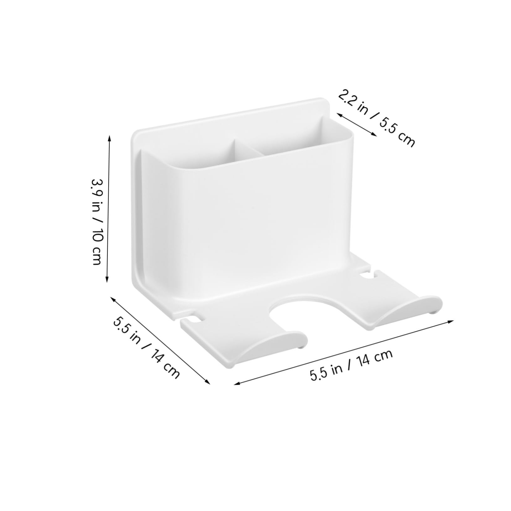 COLLBATH Hair Dryer Mount Shelf Hair Dryer Holder for Bathroom Wall-mounted Hair Dryer Organizer Hair Dryer Storage