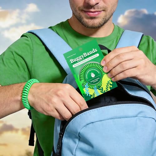 Image of BuggyBands 24 Pack Mosquito Repellent Bracelets for Kids & Adults, Individually Wrapped Repellent Wristbands, DEET Free, Natural and Waterproof Band